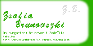 zsofia brunovszki business card